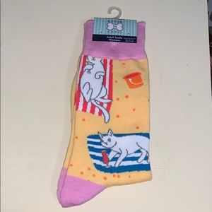 Cats on the beach socks